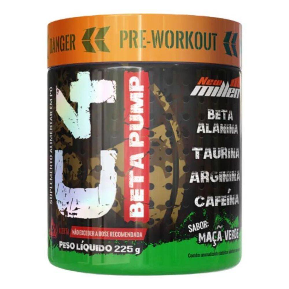 2X Suplemento Em Pó C4 Beta Pump 225G New Millen Sabor Maçã