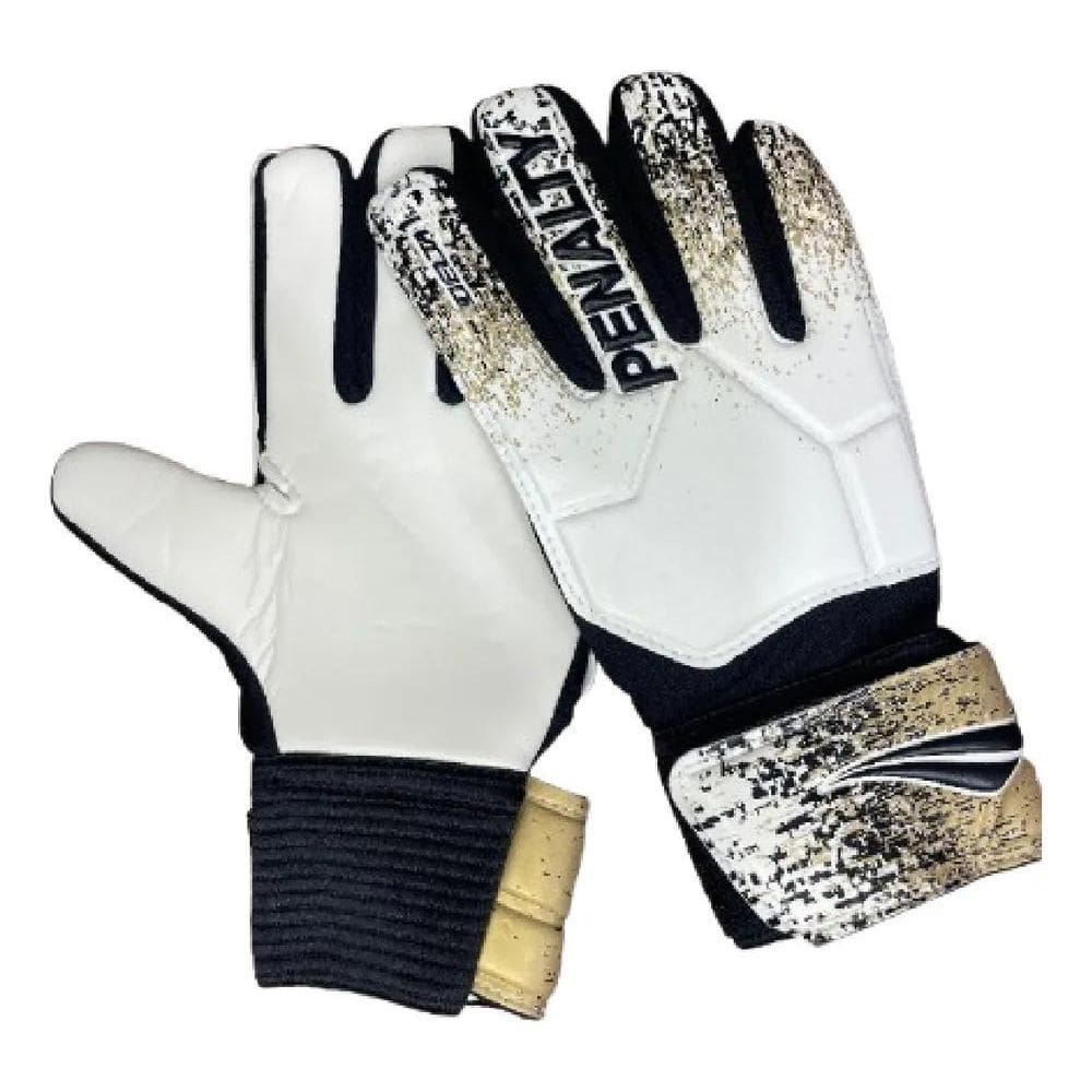 Luva Goleiro Infantil Branco/Dourado P