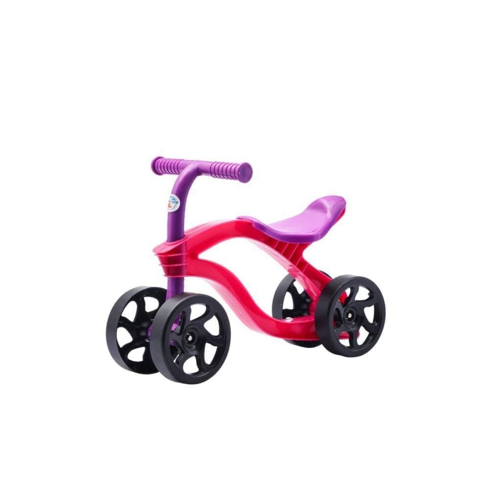 Bicicleta De Equilíbrio Sem Pedal 4 Rodas- Rosa