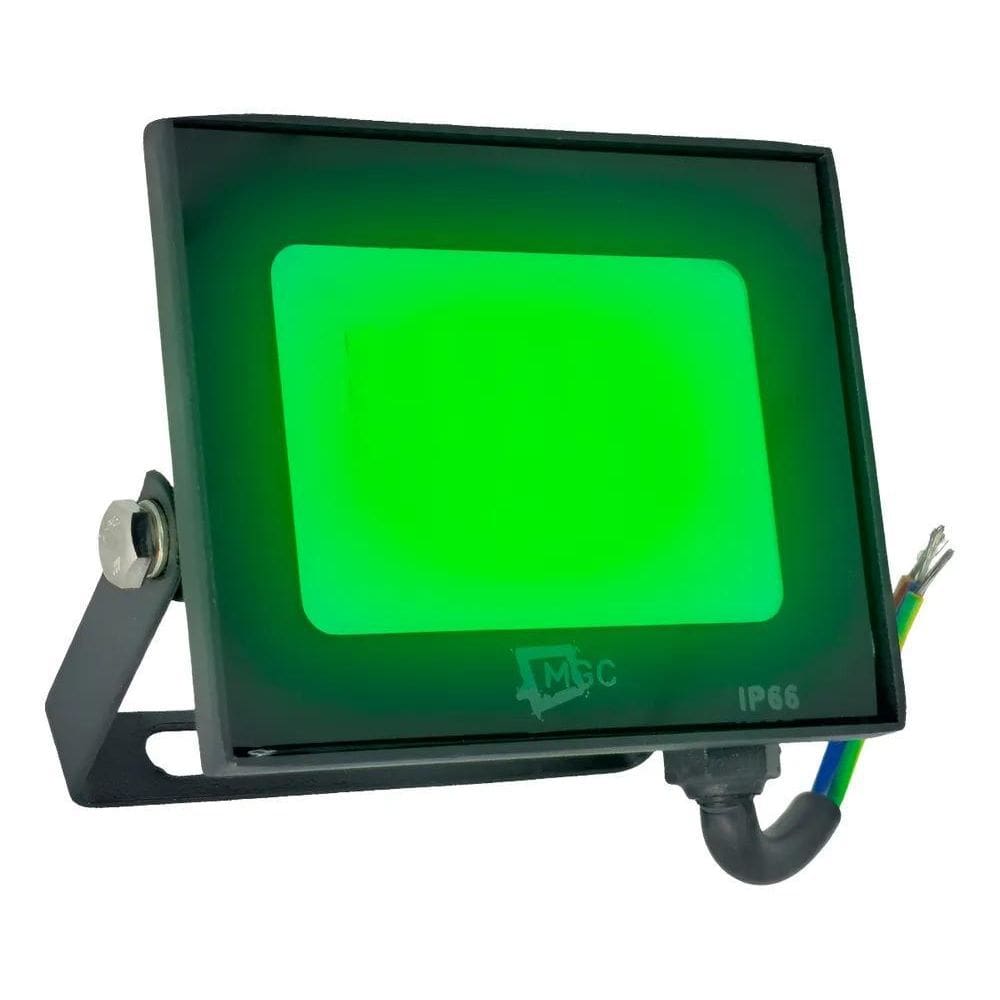 Refletor De Led Smd Holofote 20W Bivolt Luz Verde Ip66 - Pre