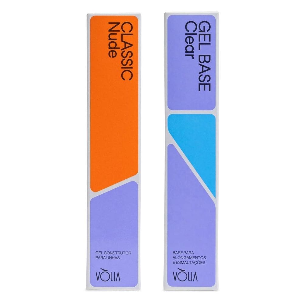 Kit Sachê Refil Gel Base 12G + Classic Nude 14G Unhas, Vlia