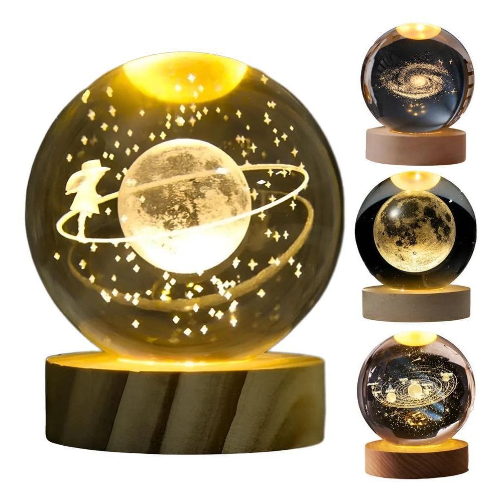 Luminária De Mesa Bola De Cristal Sistema Solar 127/220V