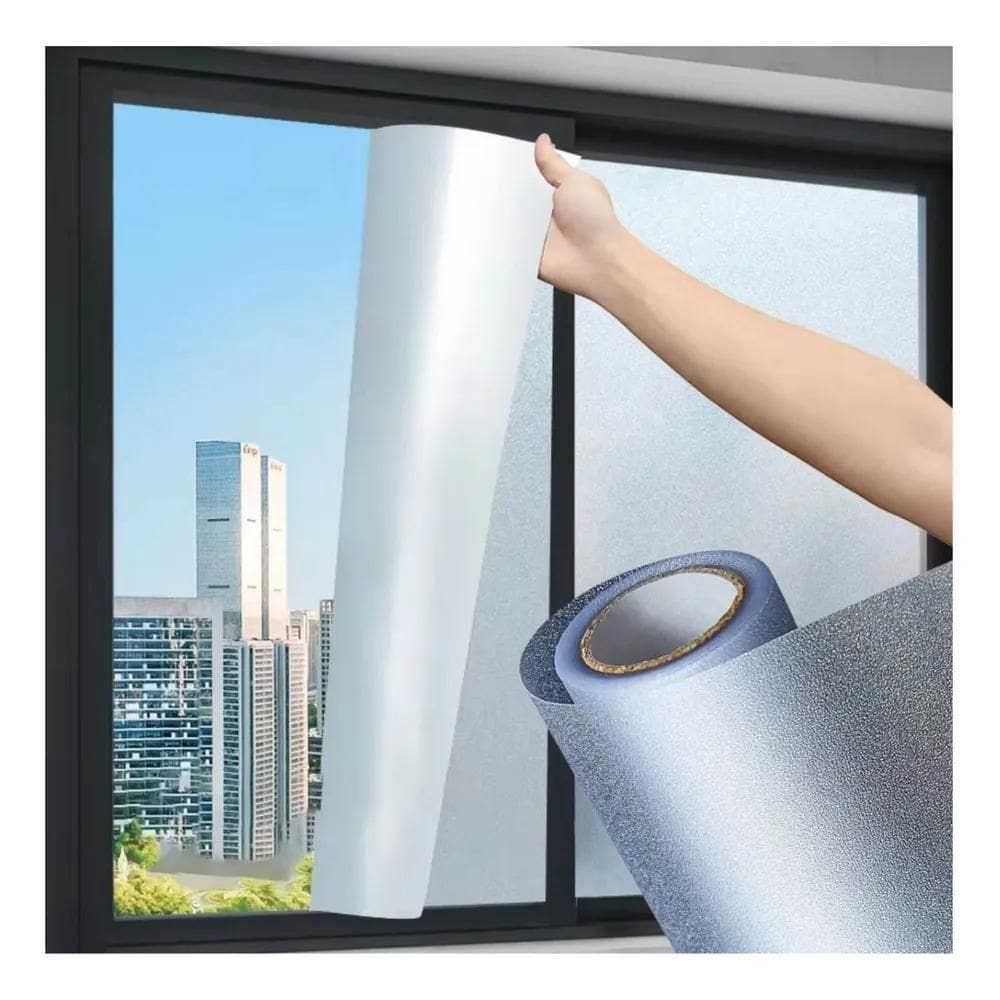 Adesivo Blackout Bloqueia Luz Solar Porta Jan Jateado Crista