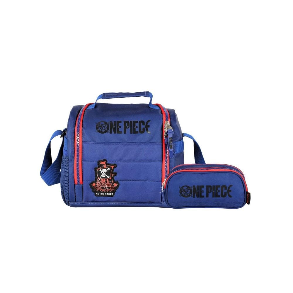 Kit Escolar One Piece Lancheira Térmica + Estojo Triplo Az