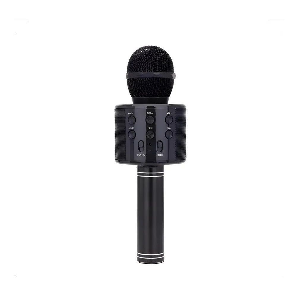 Microfone Bluetooth S/ Fio Youtuber Karaoke Cores Infa Preto
