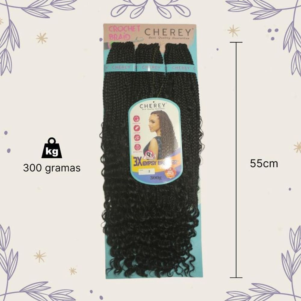 Aplique Gypsy 3X Cabelo Boho Box 300Gr Crochet Braid