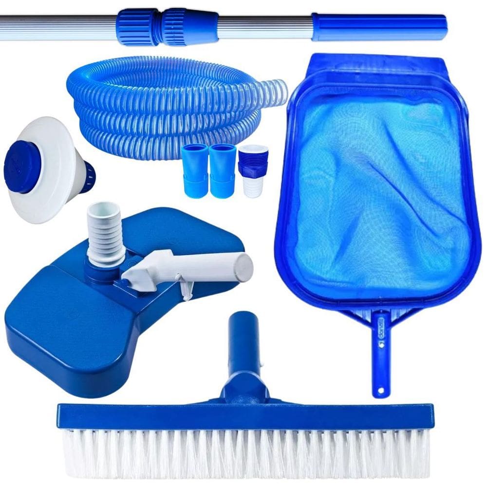 Kit Limpeza Piscina Mangueira Silicone 4Mt Cabo 2Mt Clorador