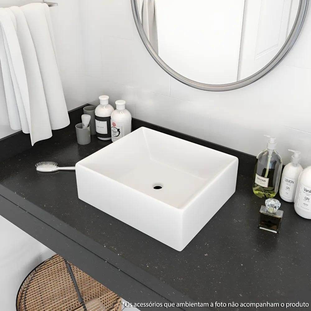 Rr Shopp Banheiro Ou Lavabo Cuba Tulipa De Mármore Sintético