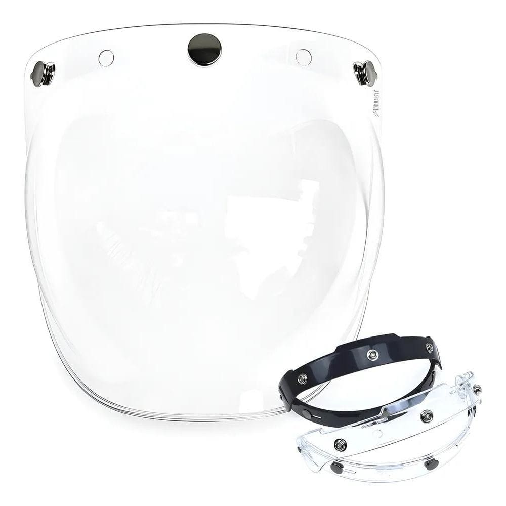 Bolha + Flip Capacete Aberto Vintage Old Transparente / Pre