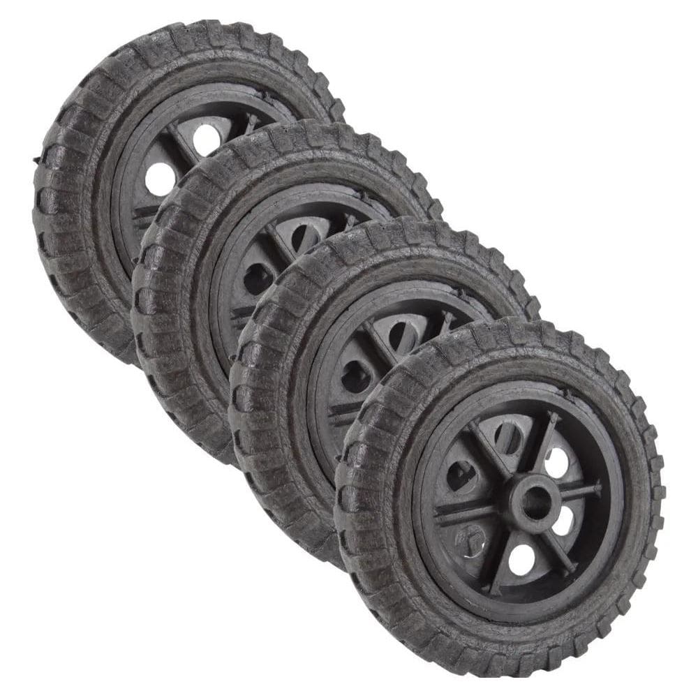 4Pç Roda Carrinho Feira Mercado Maleiro Bolsa Reforçado 15Cm