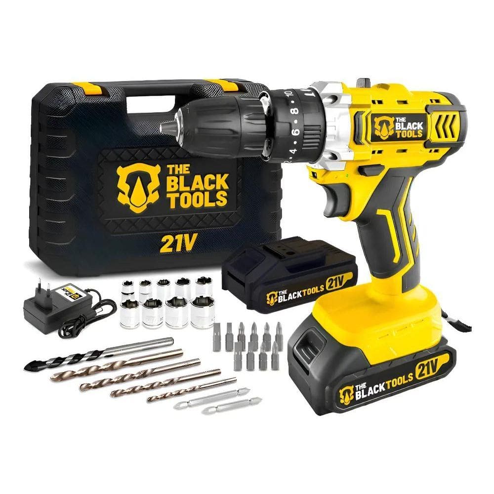 Furadeira E Parafusadeira De Impacto 2 Baterias 2000Mah 21V