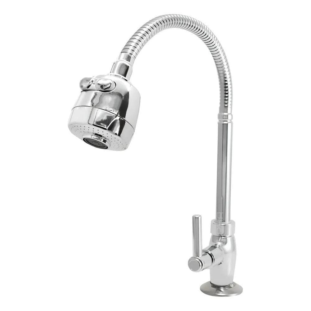 Torneira Cozinha Gourmet Bancada Metal Tubo Flexível C-72 Pr