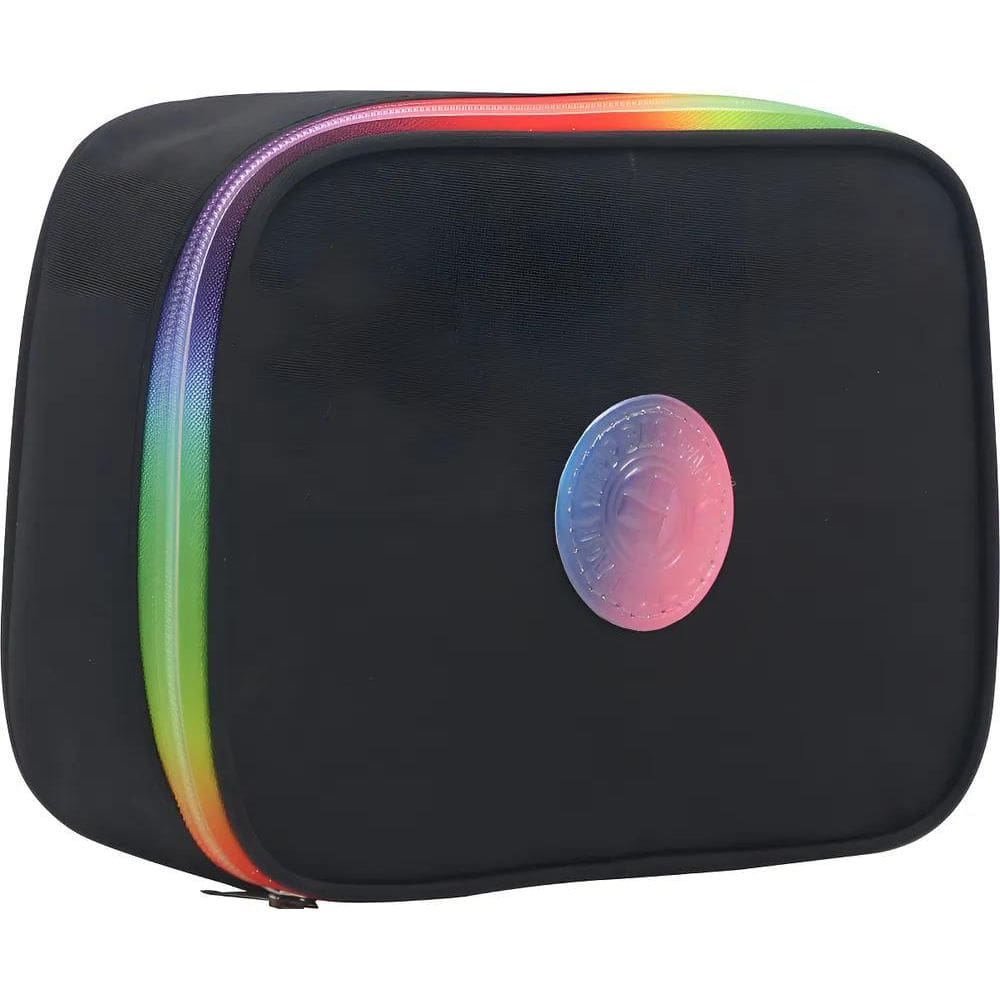 Estojo Escolar Organizador Nylon Grande Com Divisoria Preto