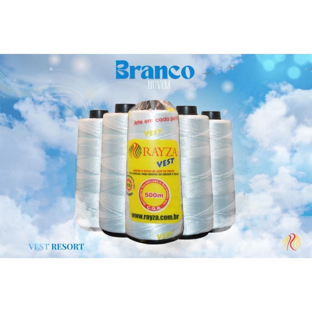 Linha Rayza Vest Resort Grossa 018-Branco Nuvem Tex 288