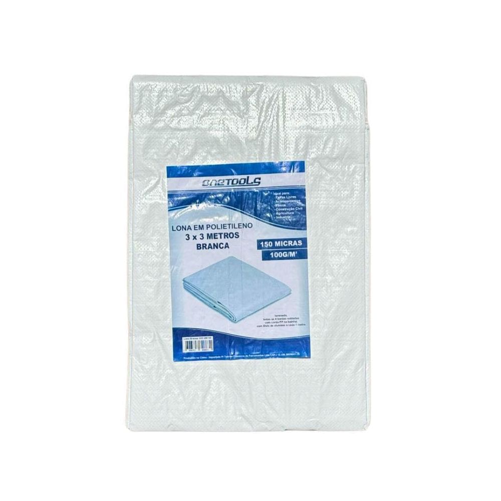 Lona Reforçada Branca 3X3 Metros 100Grs 150 Micras On105