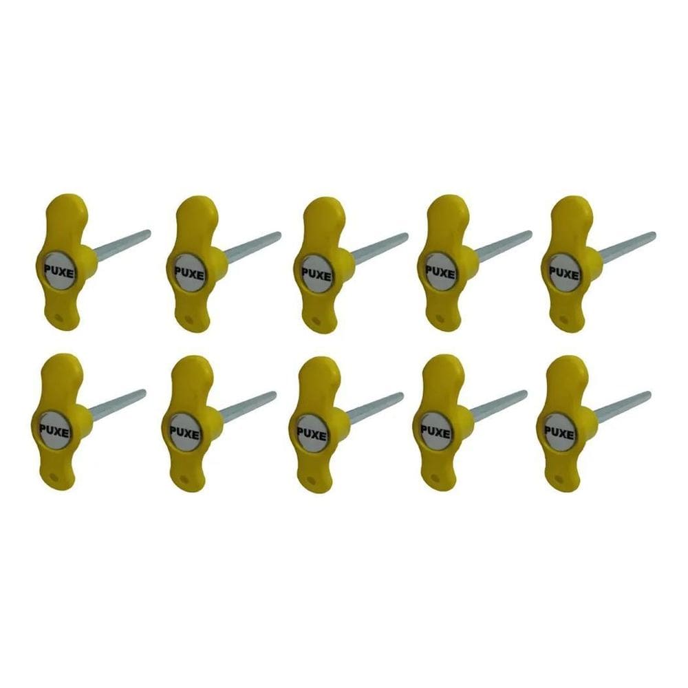 10 Pino De Carga Tijolinho 5/16 Academia Musculação Amarelo