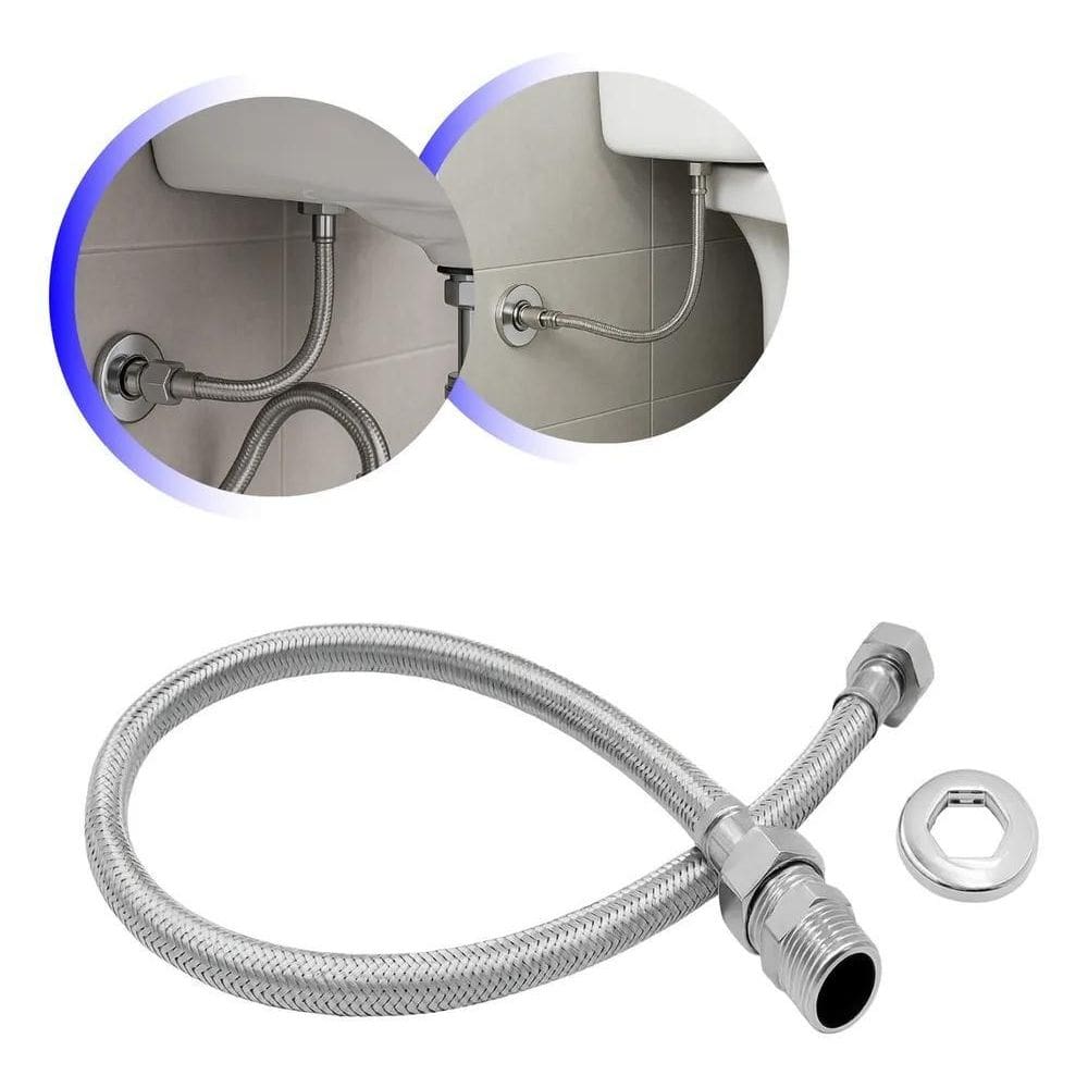 Engate Mangueira Flexível Trançado Aço Inox Nitro Metais 40C