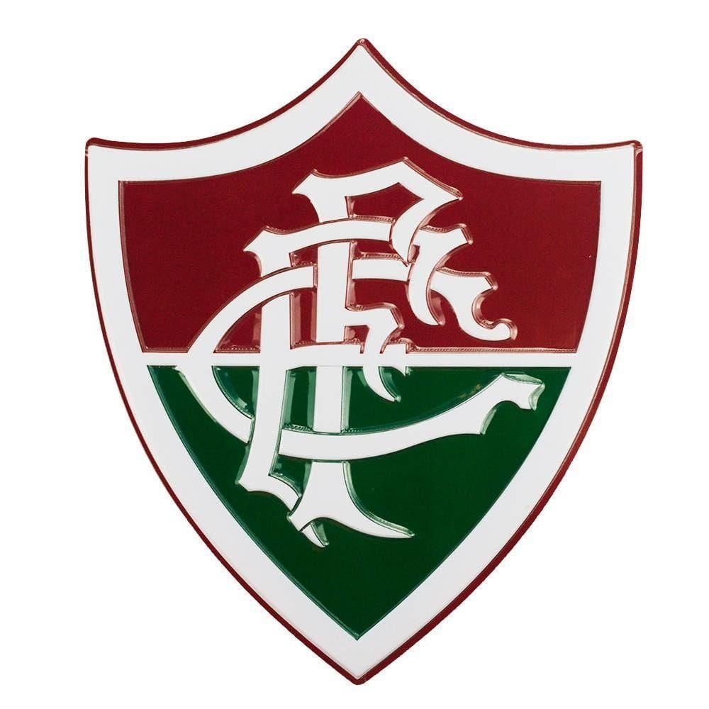 Placa Metal Formato Escudo Time 20.5X17.5Cm - Fluminense