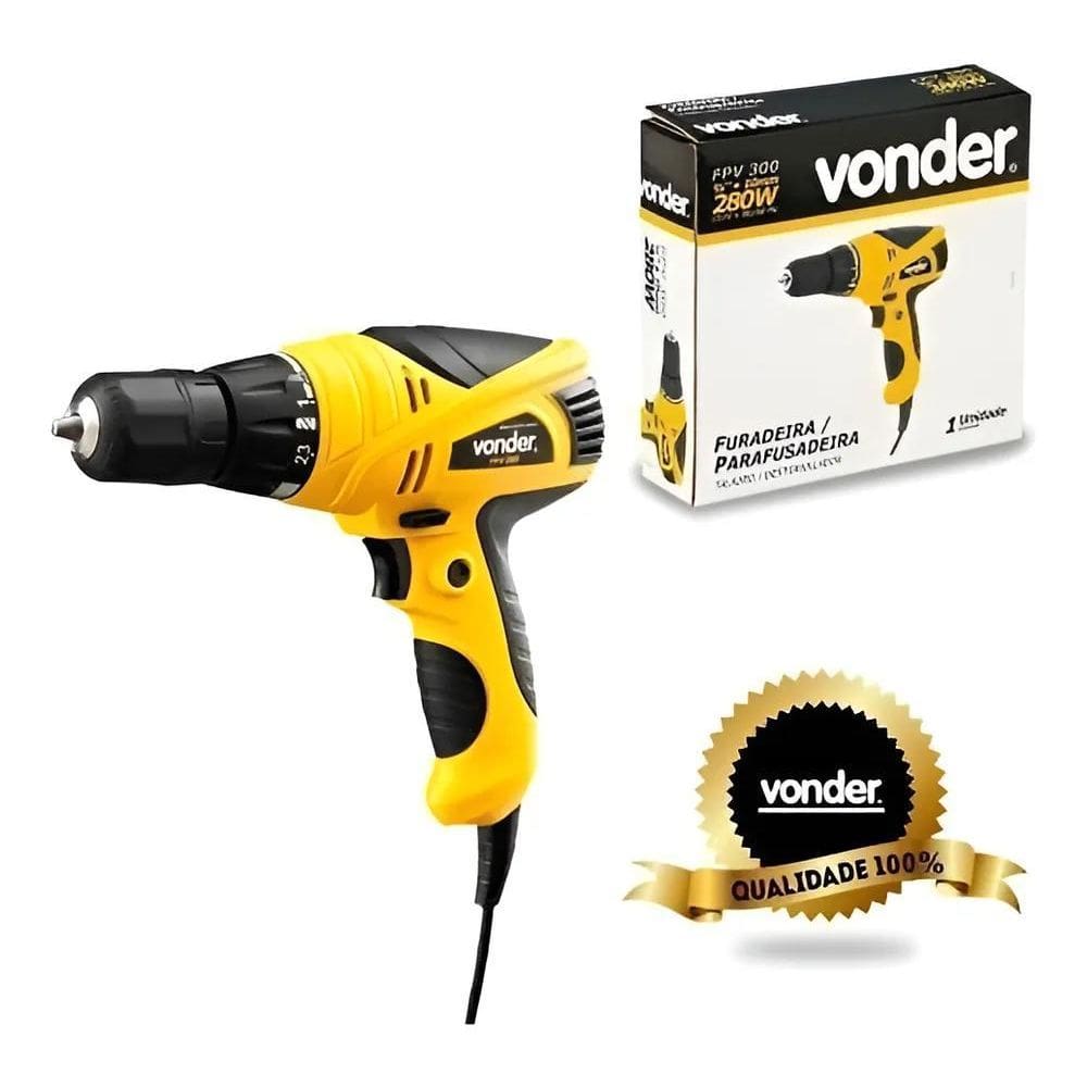 Parafusadeira E Furadeira 3/8 Pol 280W Fpv-300 Vonder