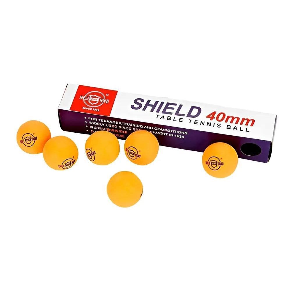 Kit 6 Bolinhas De Ping Pong Shield 40Mm