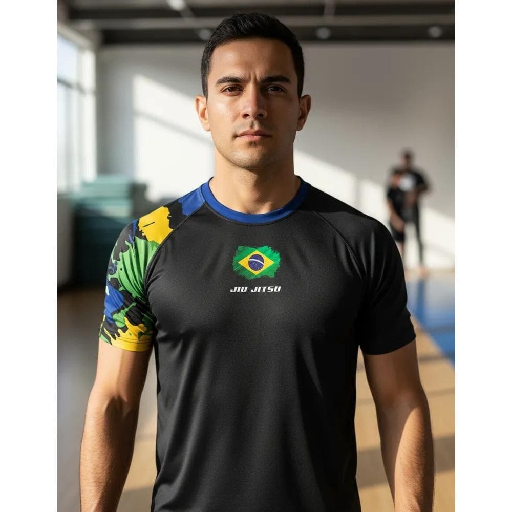 Camisa Usual Dry Fit Esportiva Jiu-Jitsu Proteção Uv Cinza