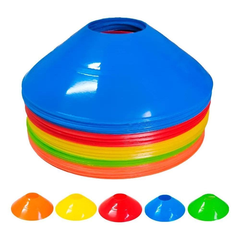 50X Chapéu Chines Cone 19Cm Mini Treino Esporte Fun Colorido