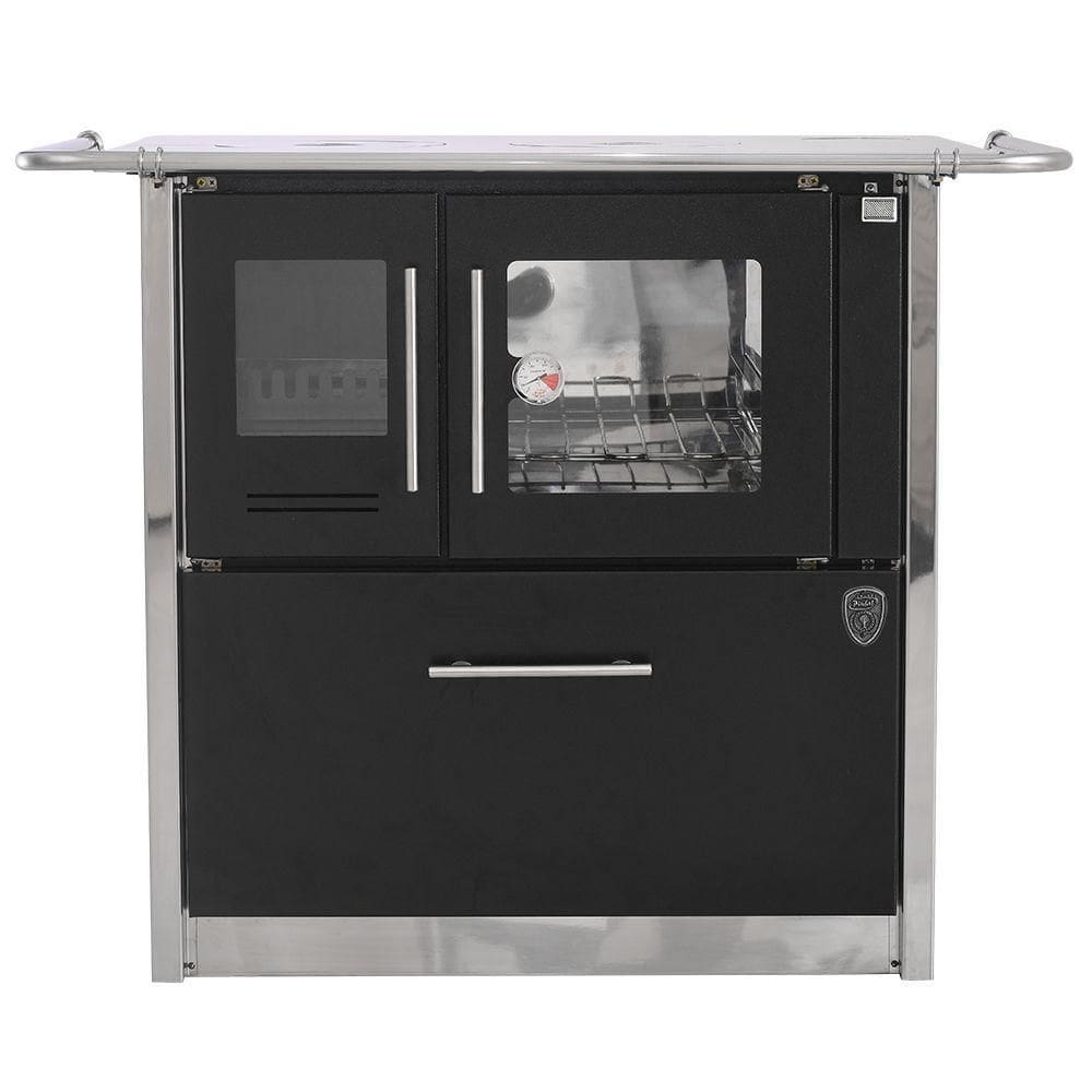 Fogão A Lenha Eclipse Direito Preto Chapa Ferro Fundido N2