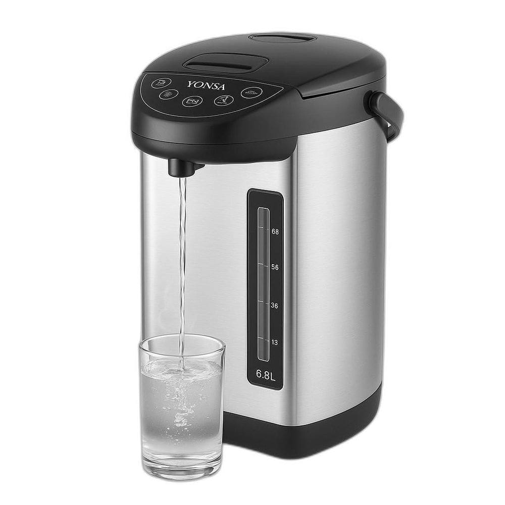 Termopot Elétrico Dispensador Líquido Quente 6,8L Aço Inox