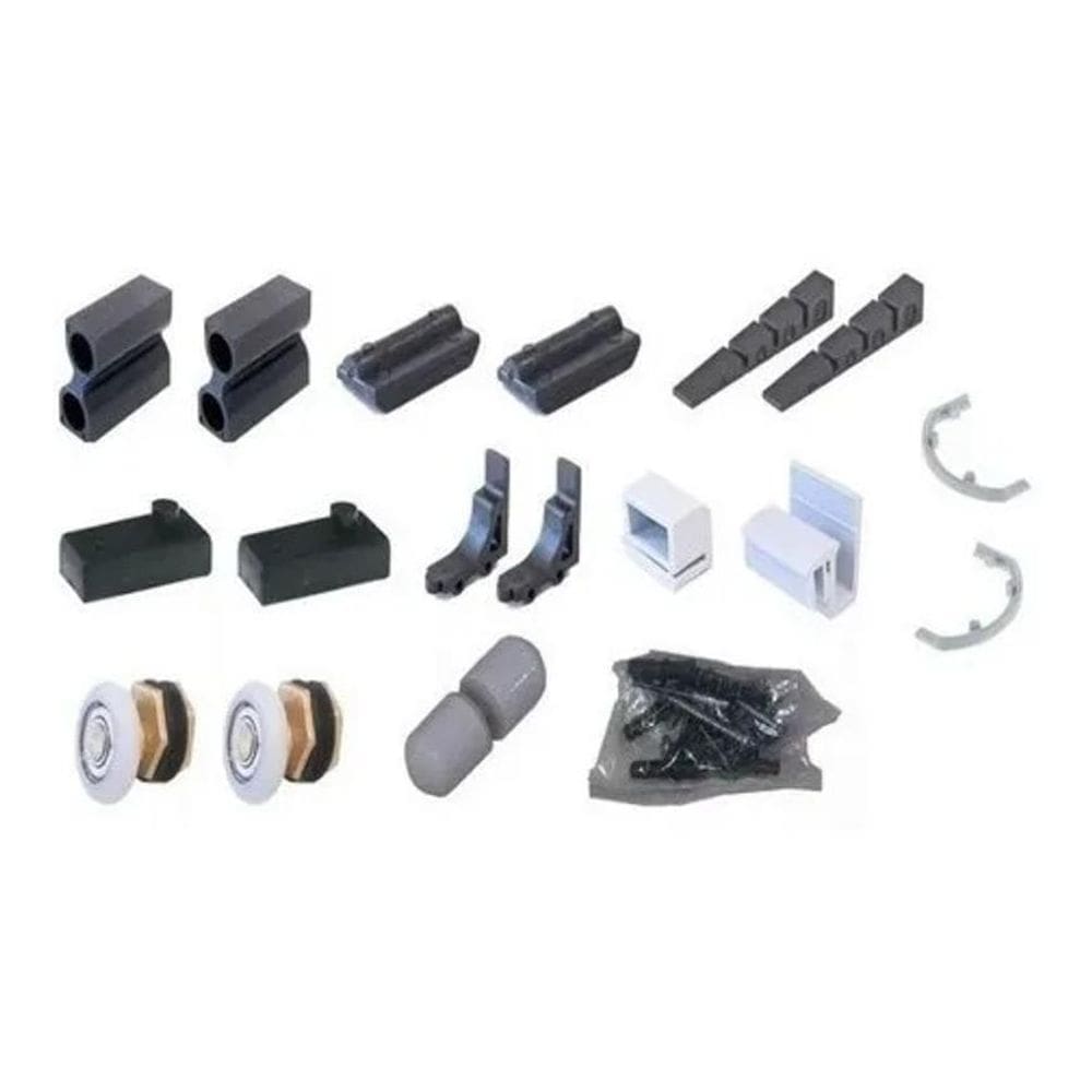 Kit De Acessórios Para Box De Vidro 8Mm F1 1 Fi Cinza Fosco