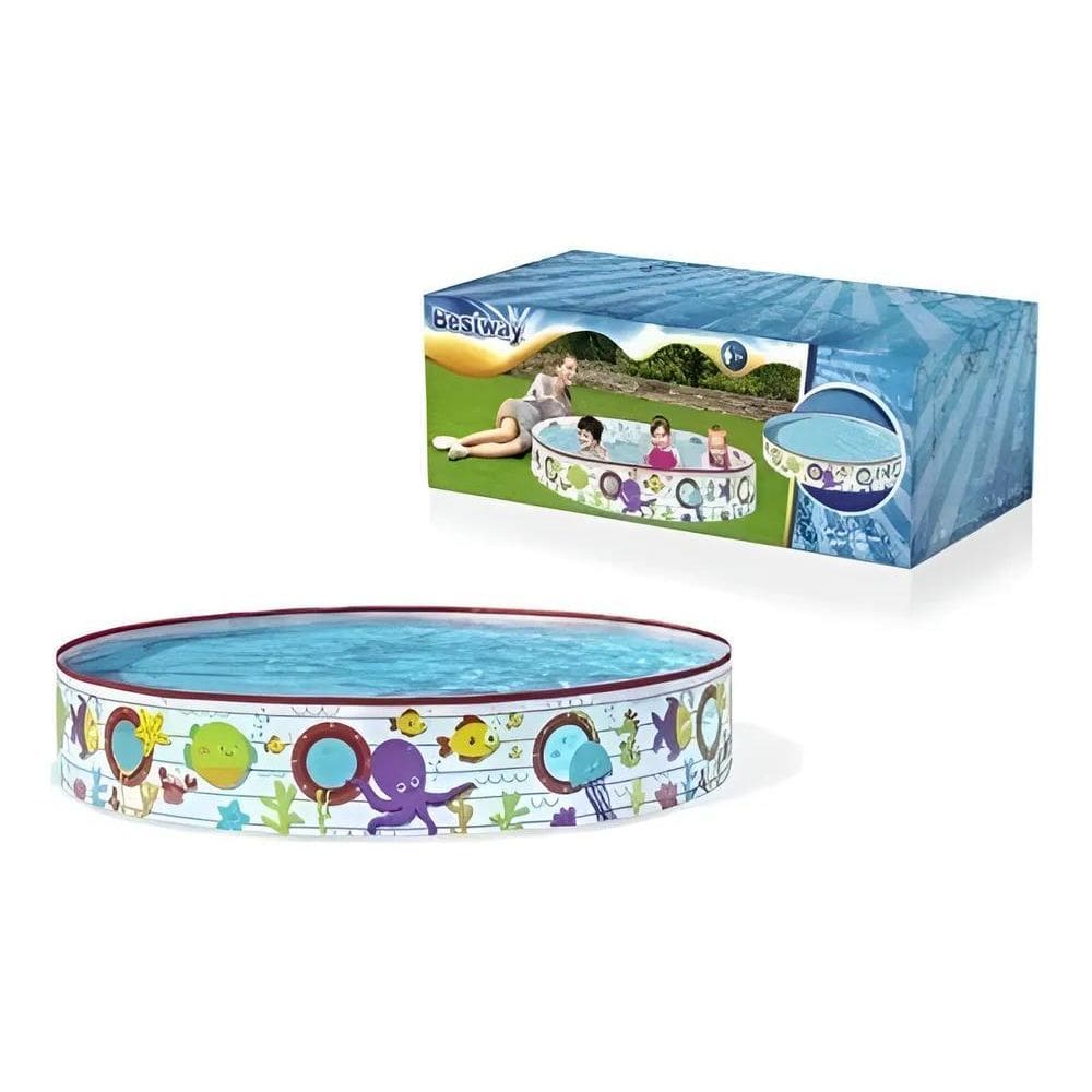 Piscina Semirrígida Infantil 435L Fundo Do Mar Verão