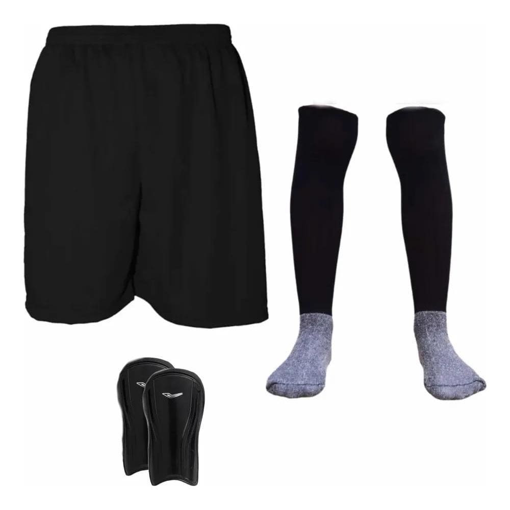 Caneleira Infantil + Meião Infantil + Short Calção Branco 1