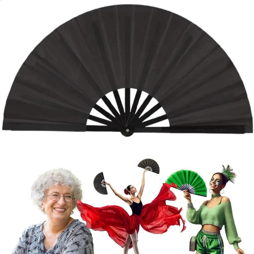 Leque Oriental Grande Dança Kung Fu Tai Chi Chuan Abanador C