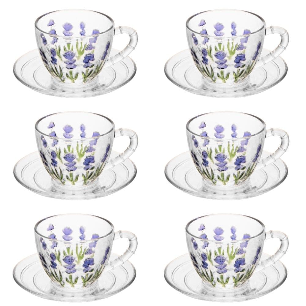 Conjunto 06 Xícaras de Chá 220 ml Lavanda Lyor