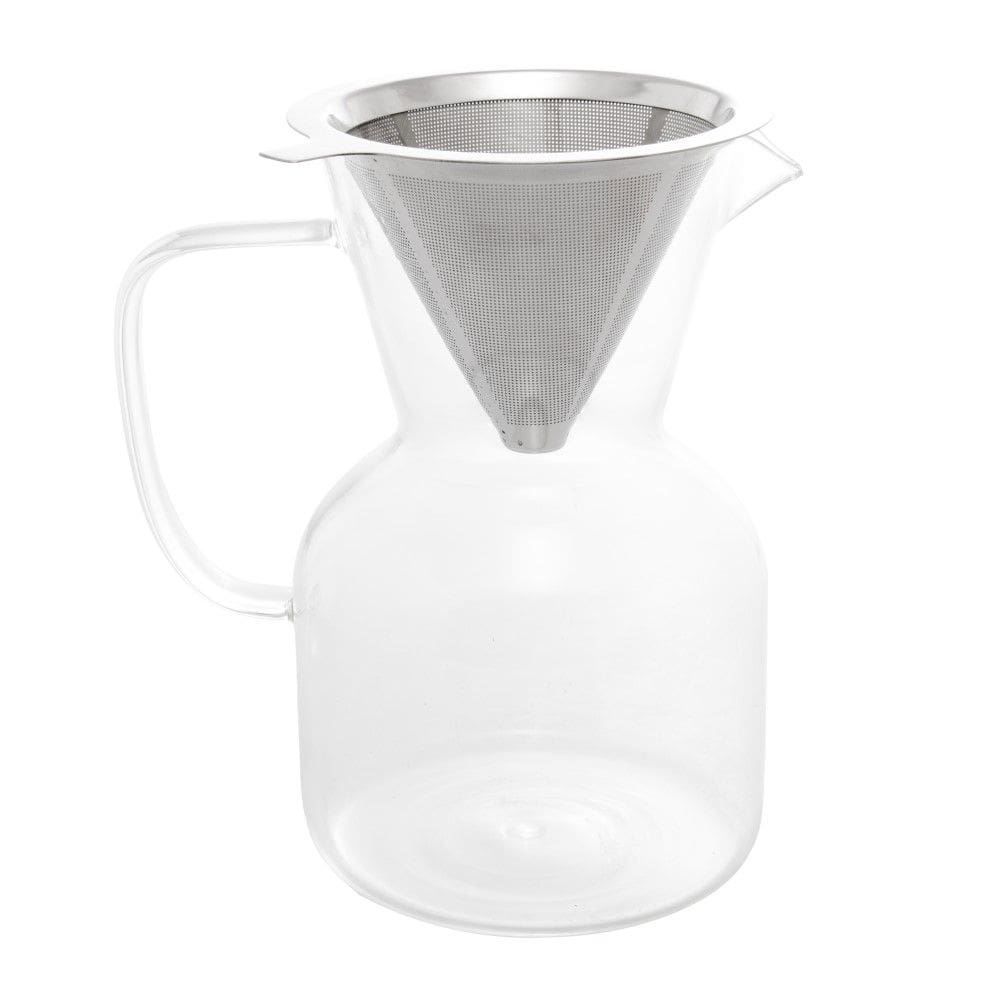 Cafeteira de Vidro Borossilicato 800 ml Filtro de Aço Inox Lyor