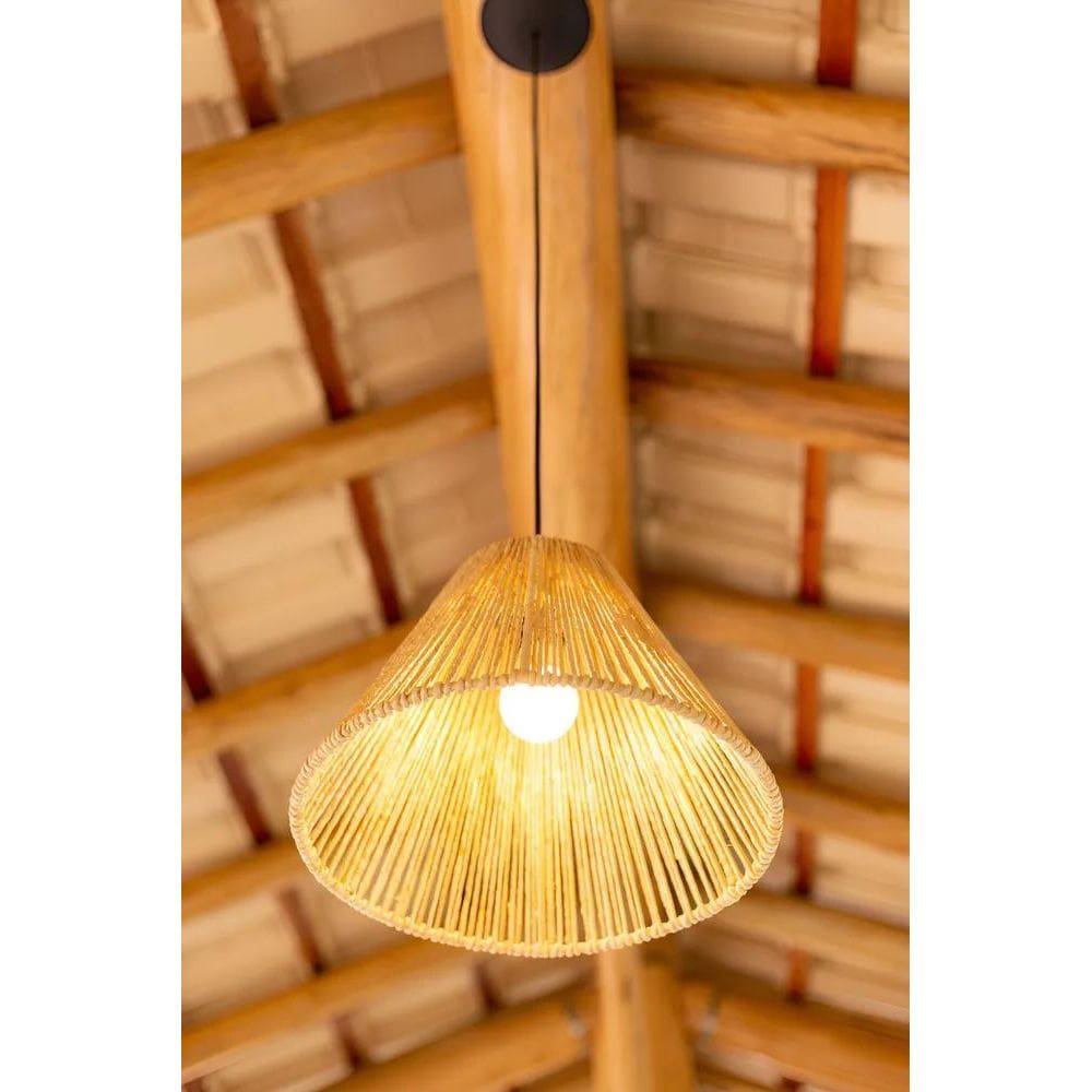 Lustre Pendente Moderno Luminaria Rustica P Palha De Milho