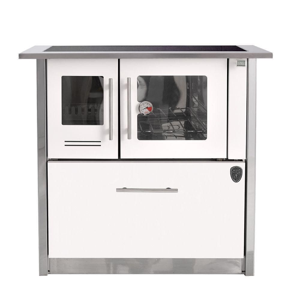 Fogão A Lenha Eclipse Direito Branco Chapa Vitroceramica N2