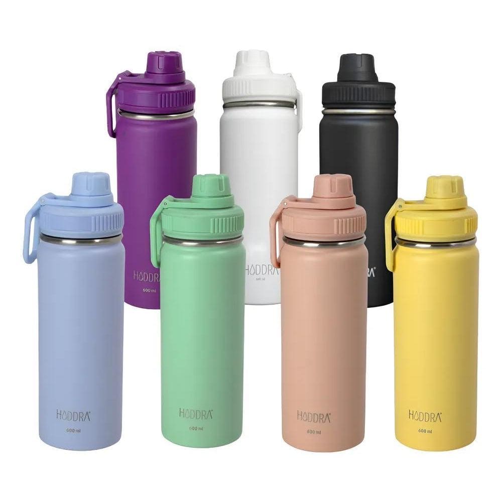 Garrafa Térmica 600 Ml Inox Fitness Academia Preto. Pessego