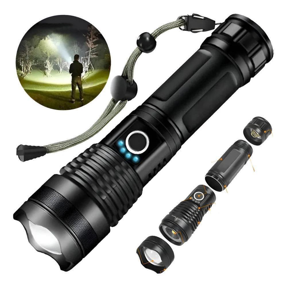 Lanterna Led P50 T9 Recarregável Usb Potente K172 Bra