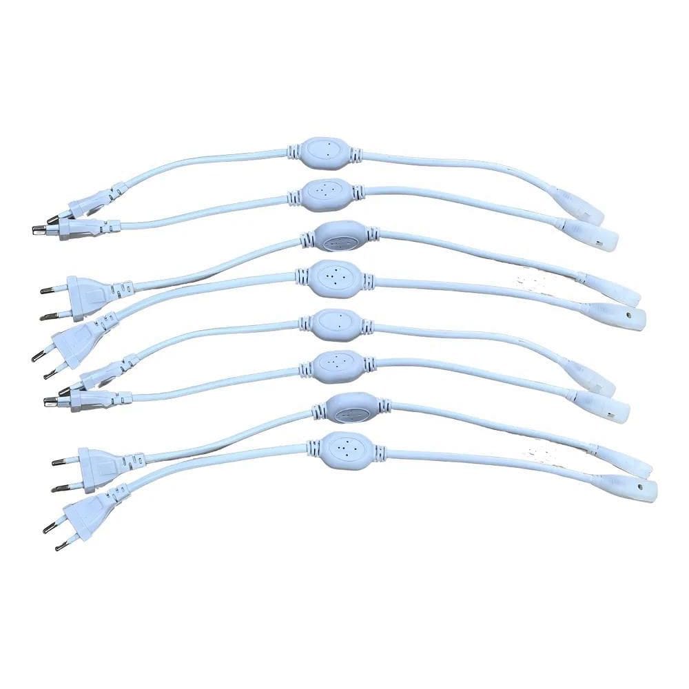 Kit 5 Conector Plug Tomada Fonte Mangueira 2835 Bi 127/220V