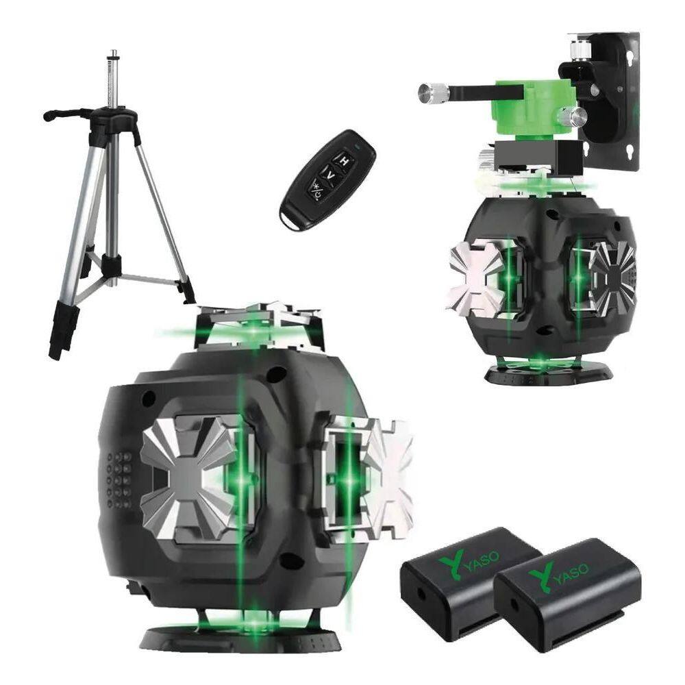 Nível A Laser 16 Linhas Verde Automático 360 4D + Tripé