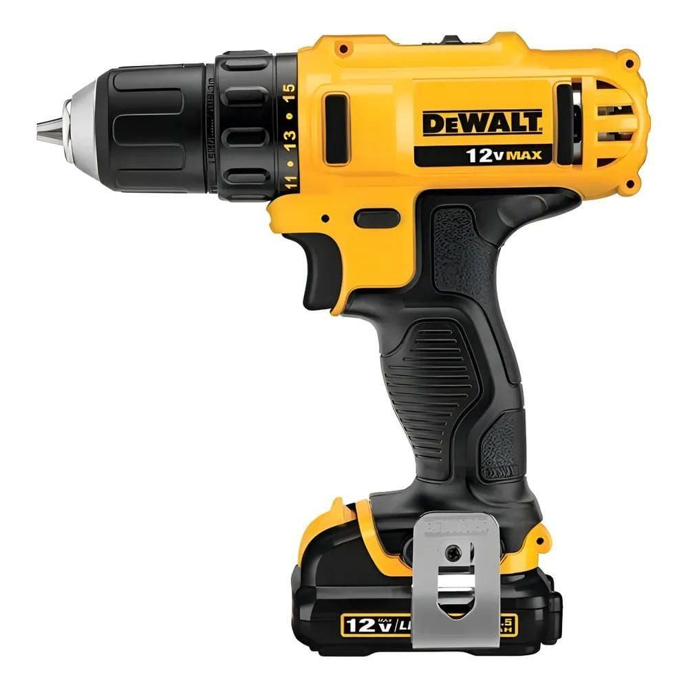 Furadeira E Parafusadeira 10Mm Dewalt Modelo Dcd710 2 Bateri