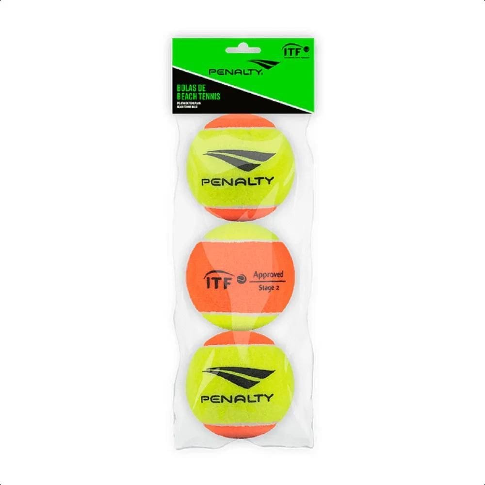 Kit Com 3 Bolas De Beach Tennis Penalty Tenis Praia S Amarel
