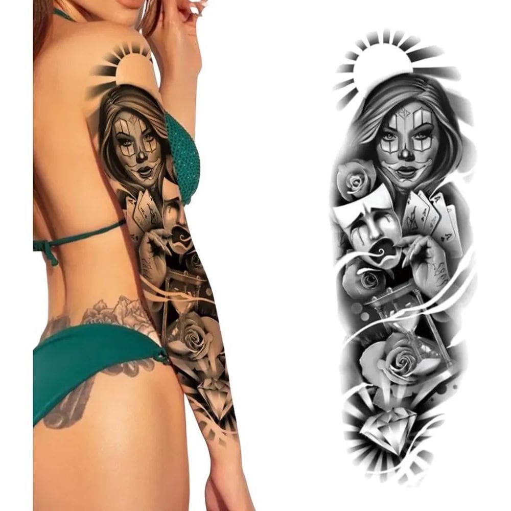 2X Tatuagem Temporaria - Teatro E Artes - Braço Inteir