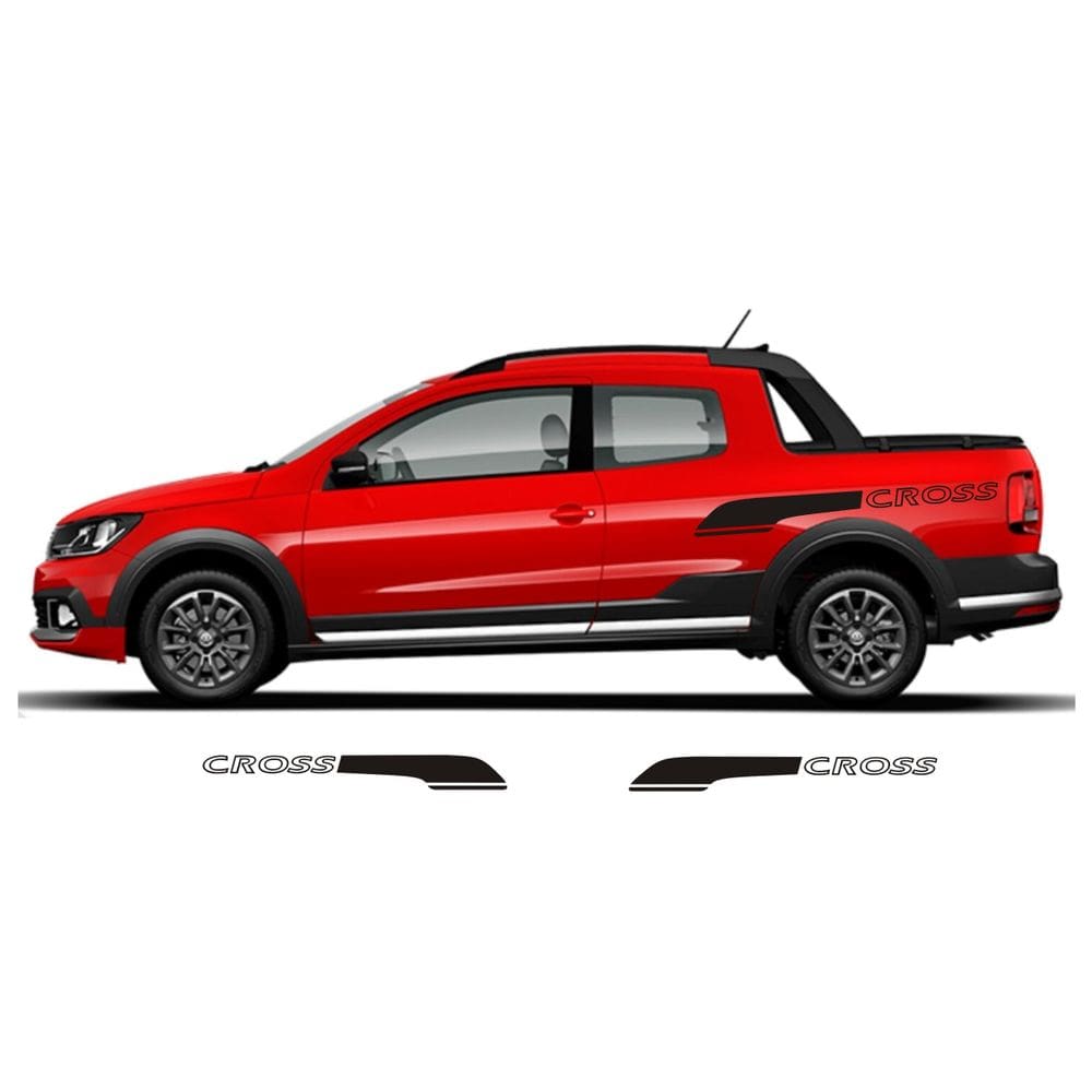 Adesivo Lateral Saveiro Cross Sc1 Caçamba Faixa Colante Fita