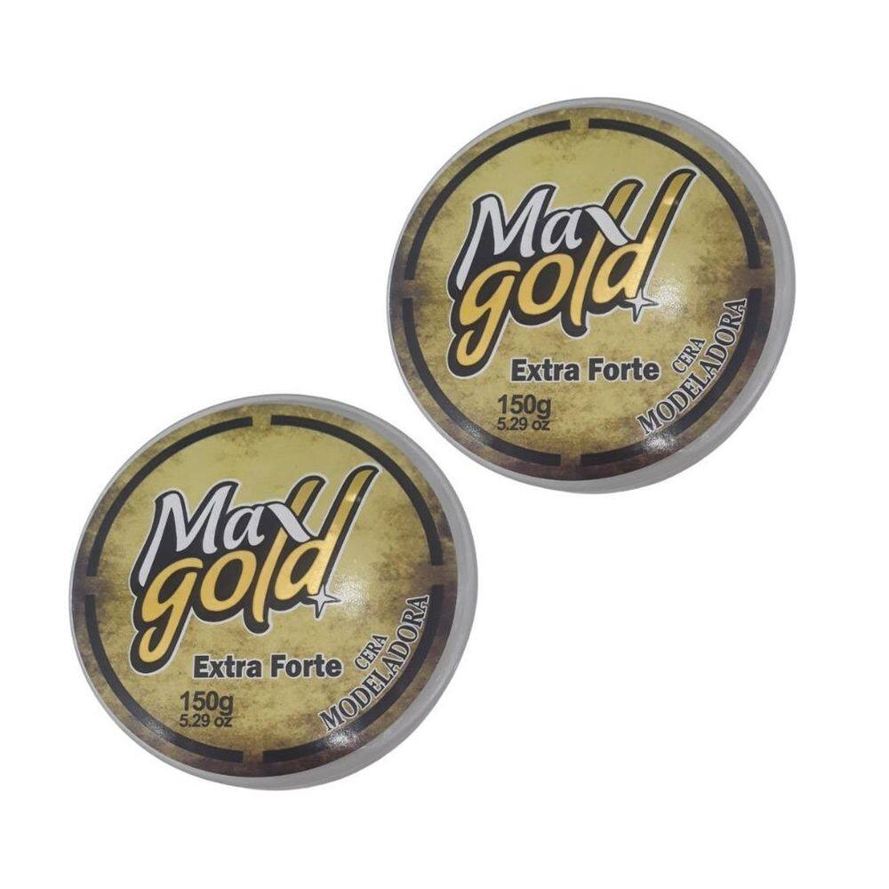 Cera Capilar Maxgold Modeladora Extra Forte 150G - Kit C/2Un