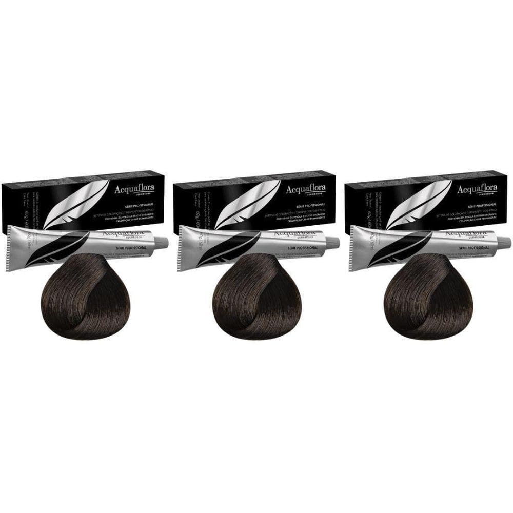 Coloraçao Acquaflora Perm 5.3 Castanho Claro Dourado - 3Un