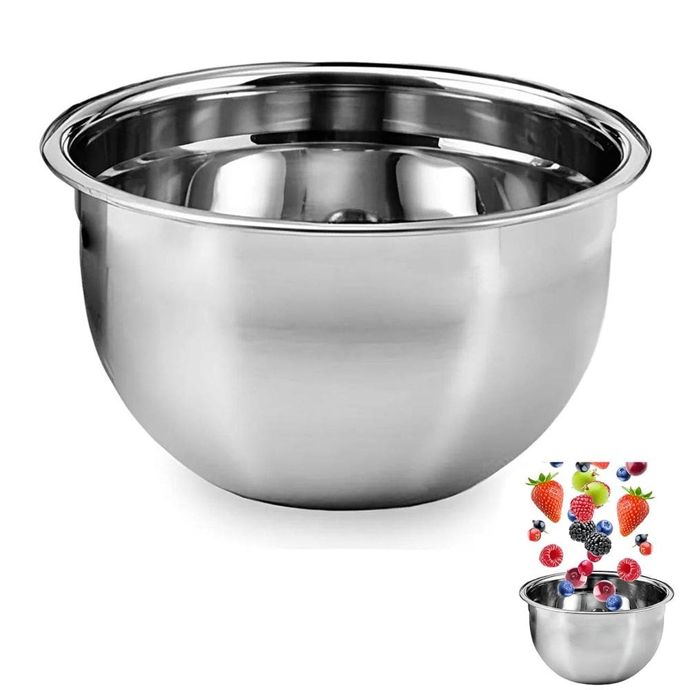 Tigela Bowl Inox Bacia Cumbuca Cozinha Casa Restaurante Lanchonete Receita Preparo Armazenamento Multiuso Versatil