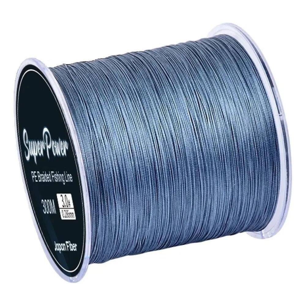Linha De Pesca Multifilamento 300M Cinza 0,28Mm / 35 Libras
