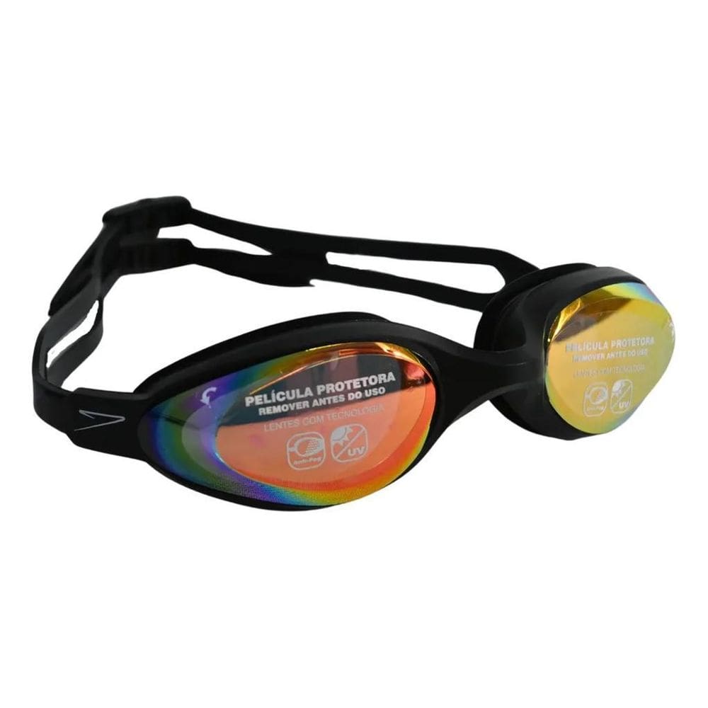 2X Óculos Natação Speedo Hydrovision Mr Espelhado Antiembaça