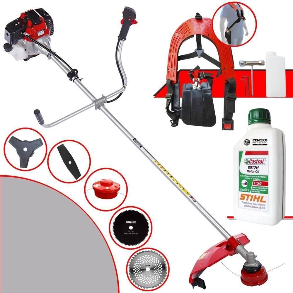 Roçadeira Rt52l Toyama Carretel + 4 Lâminas + óleo Stihl 2t